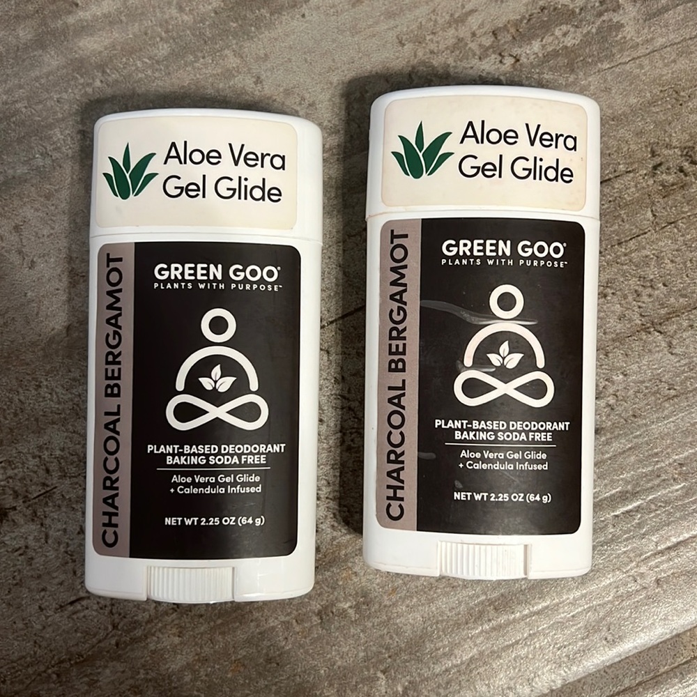 Green Goo Natural Deodorant Gel for Men and Women, bergamot, 2.25 Ounce
